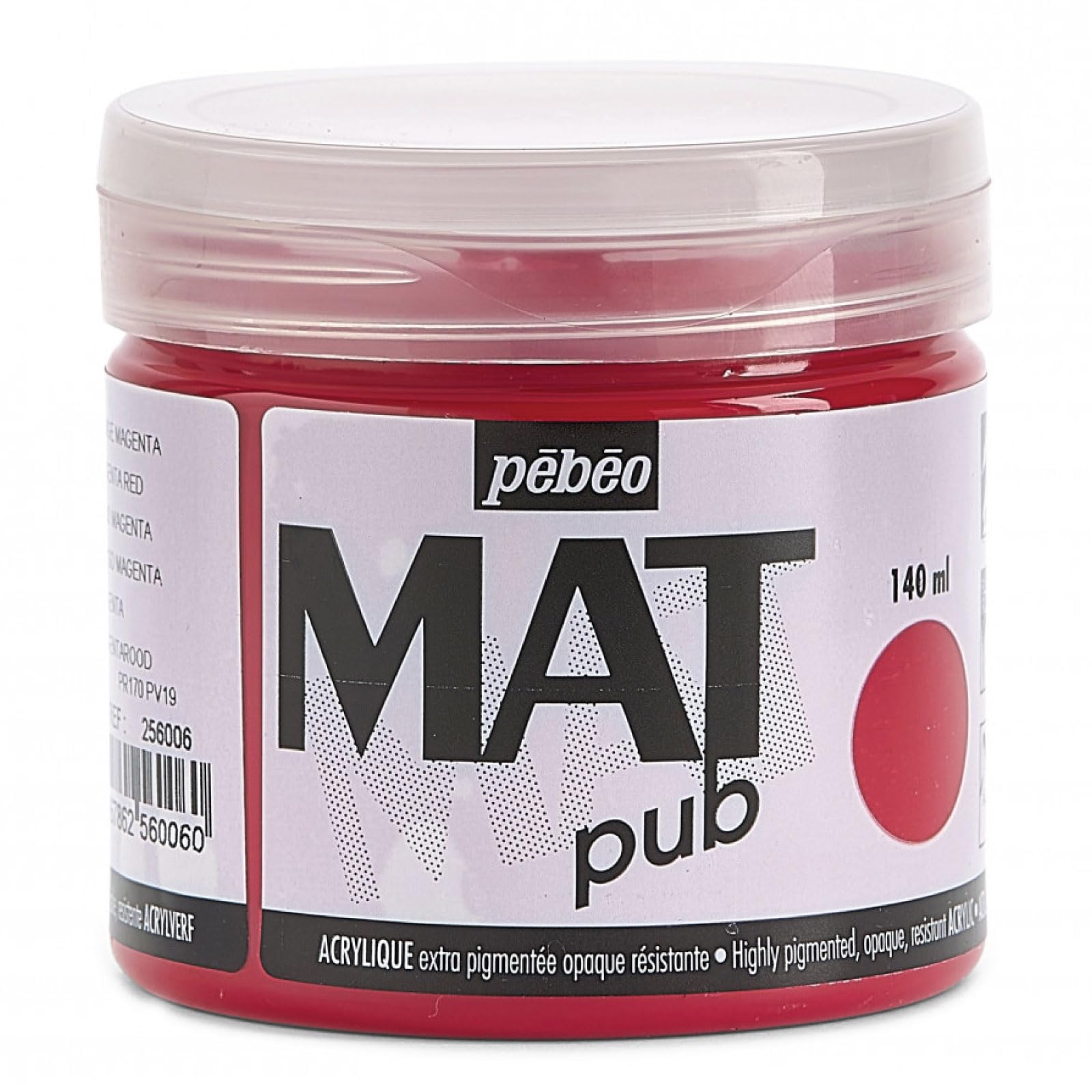 PEBEO Mat Pub 140ml Red Magenta