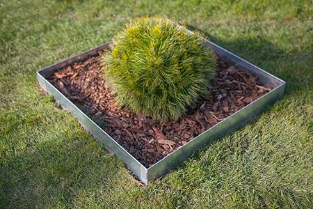 Hn Kernstutzen Metallwaren Rasenkante Metall Set Viereck 76x76x76x76cm 13 5cm Hoch Beeteinfassung Wegbegrenzung Amazon De Garten