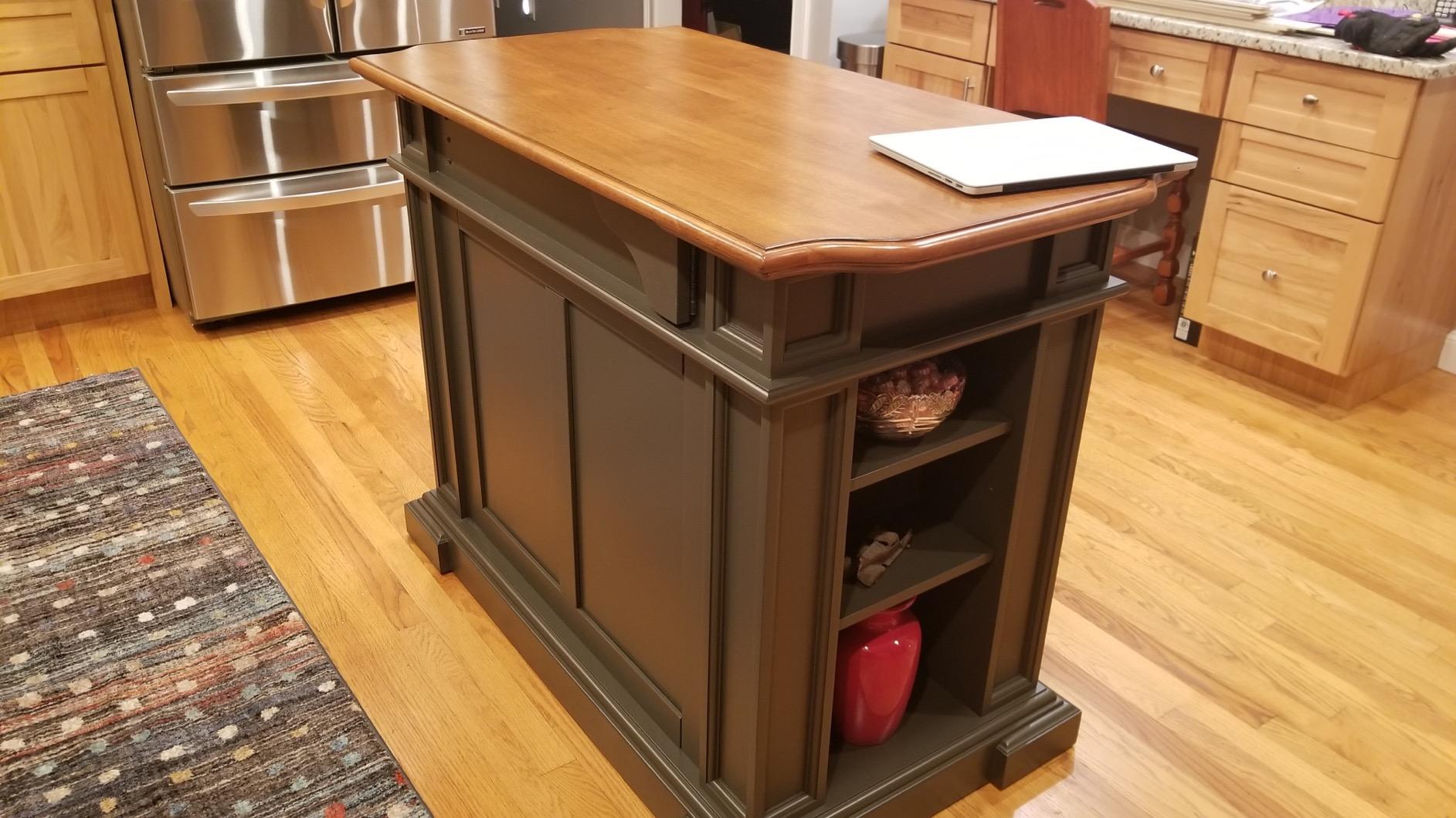 72/mo Finance Americana Gray Kitchen Island with Drop Leaf by Home