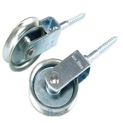 Umlenkrolle/Vogelrolle / Seilrolle mit Holzgewinde 48mm 25 kg