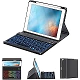 OYEEICE iPad 6th Generation Case with Keyboard 9.7 inch - Detachable Backlit Keyboard, Smart Folio Cover with Pencil Holder f