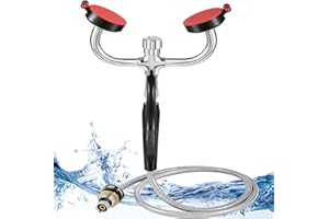 CGOLDENWALL Handheld Eyewash Station Drench Hose Eye Wash Station Eye Wahing Spray Head Face Flush Shower with 140mm Drench H