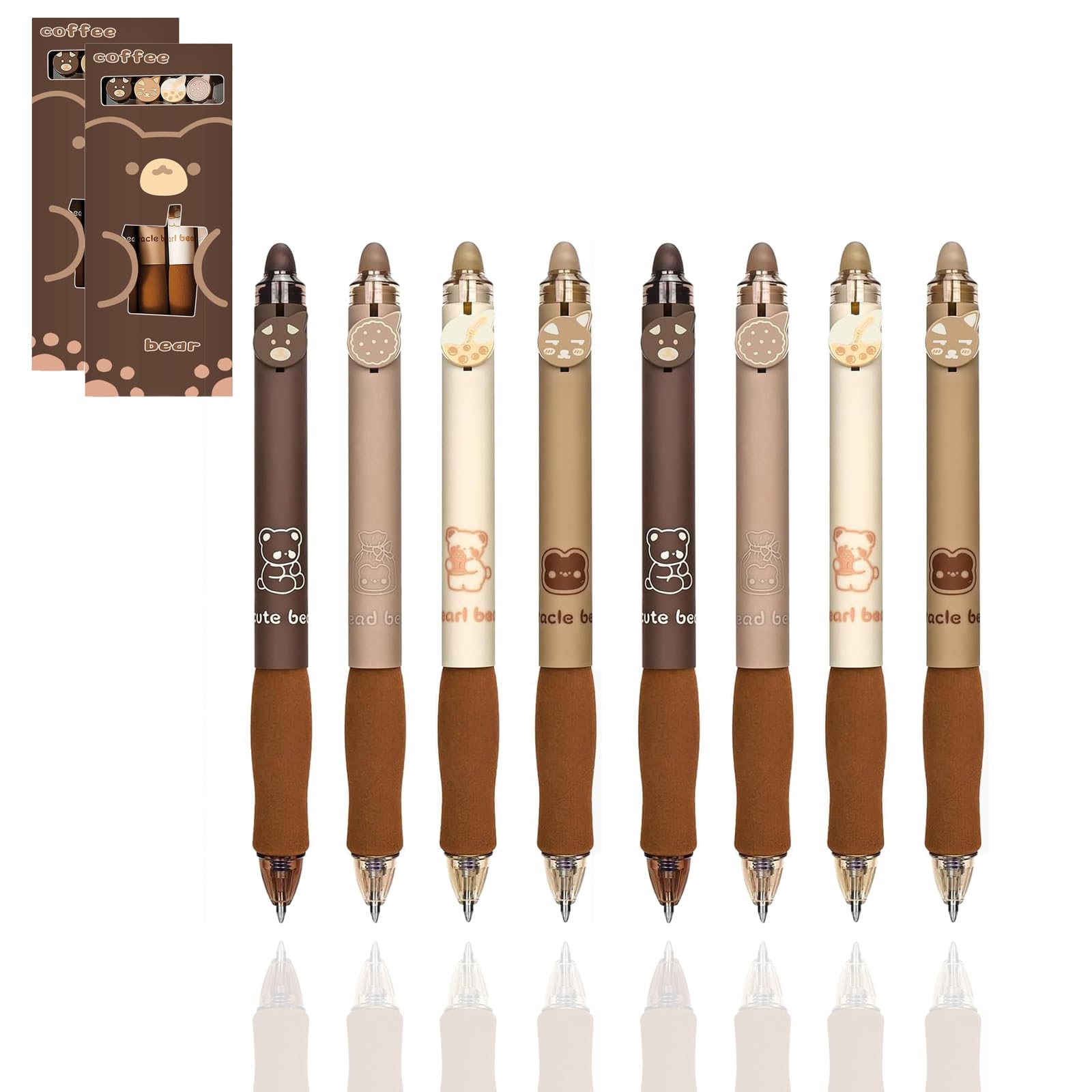 Kaizuca 8 Erasable Ballpoint Pens, 0.5mm Erasable Pen Set, Student Gift, School Office Supplies, With Eraser,Thermosensitive ink Retractable(blue) — image 1