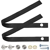 Wuyaoyao 2PCS RV Door Straps, 18 Inch RV Sliding Door Straps with 4PCS Button Snap, RVs Pocket Camper Door Long Security Strap, Locking Tieback Strap for Pontoon Boat Ladder Secure (2PCS)