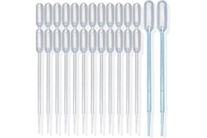 Zkupanx 1mL Pipettes Dropper 100PCS, Premium Disposable Plastic Transfer Pipette for Essential Oils, Lab, Health Care, Crafts, Measuring and Transferring a Variety of Liquids - Eye Dropper