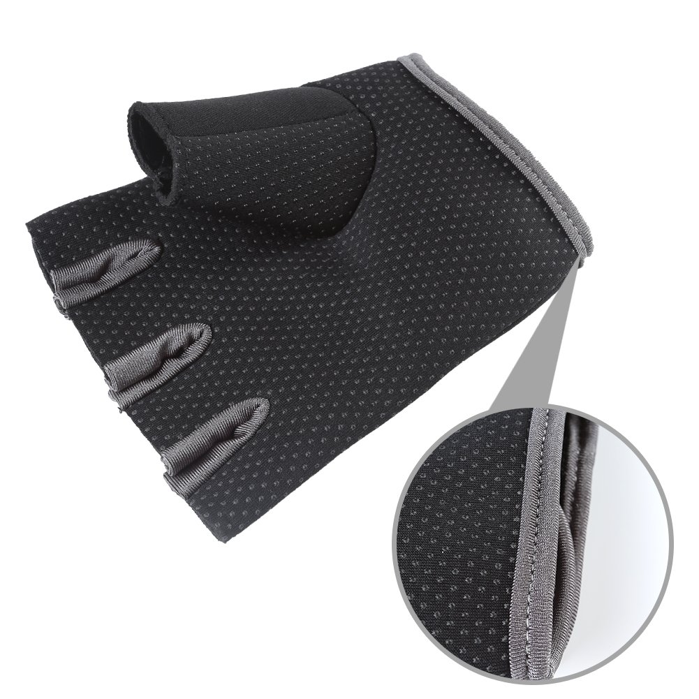 DOB AOLIKES Gym Gloves, Fitness Exercise Workout Weight Lifting Sport Gloves, Pair, Black