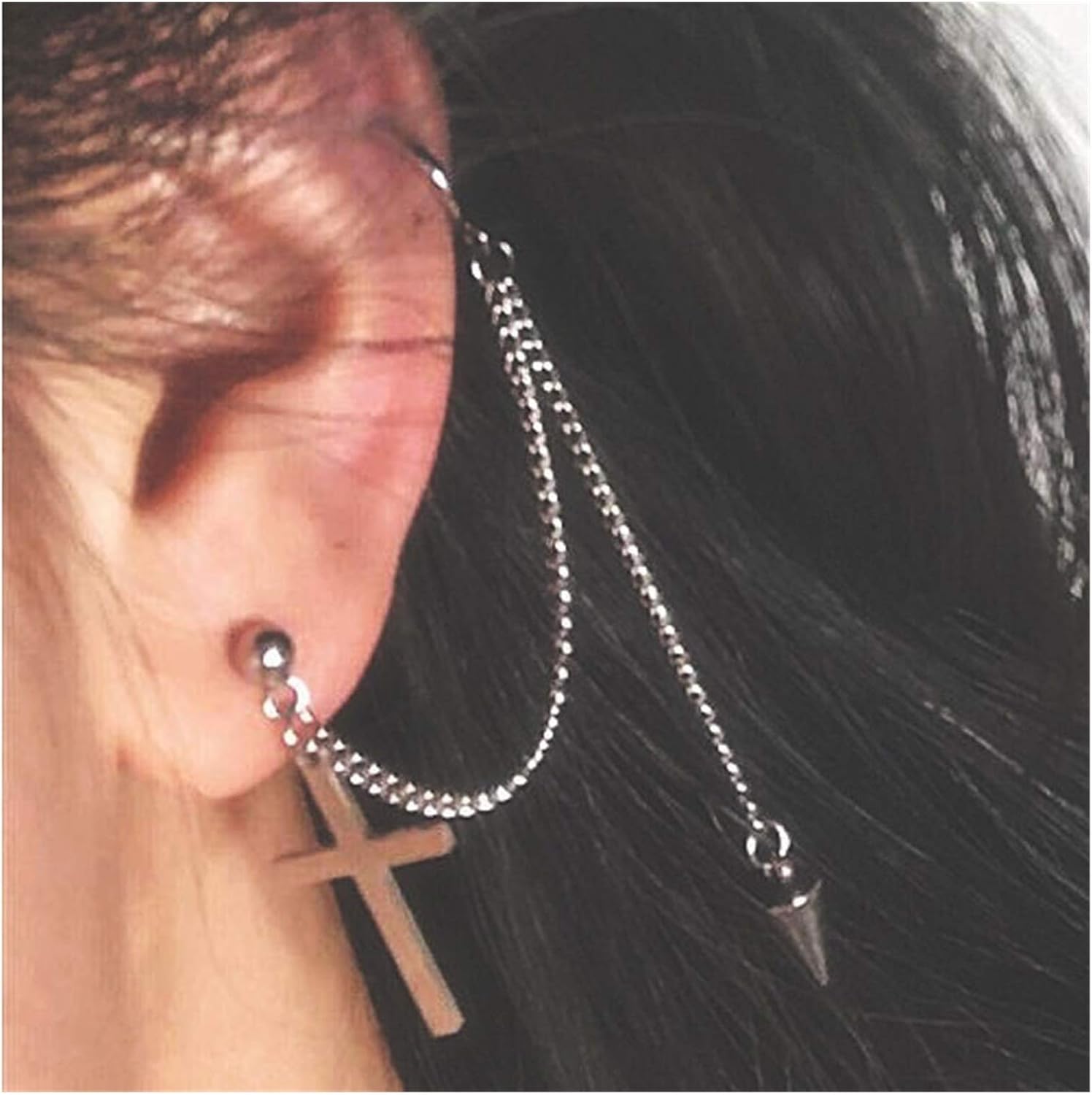 fake ear cuff earrings