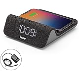 iHome Wireless Charger with Alarm Clock and Night Light, Digital Clock with iPhone Fast Charger, Samsung Fast Charger, and US