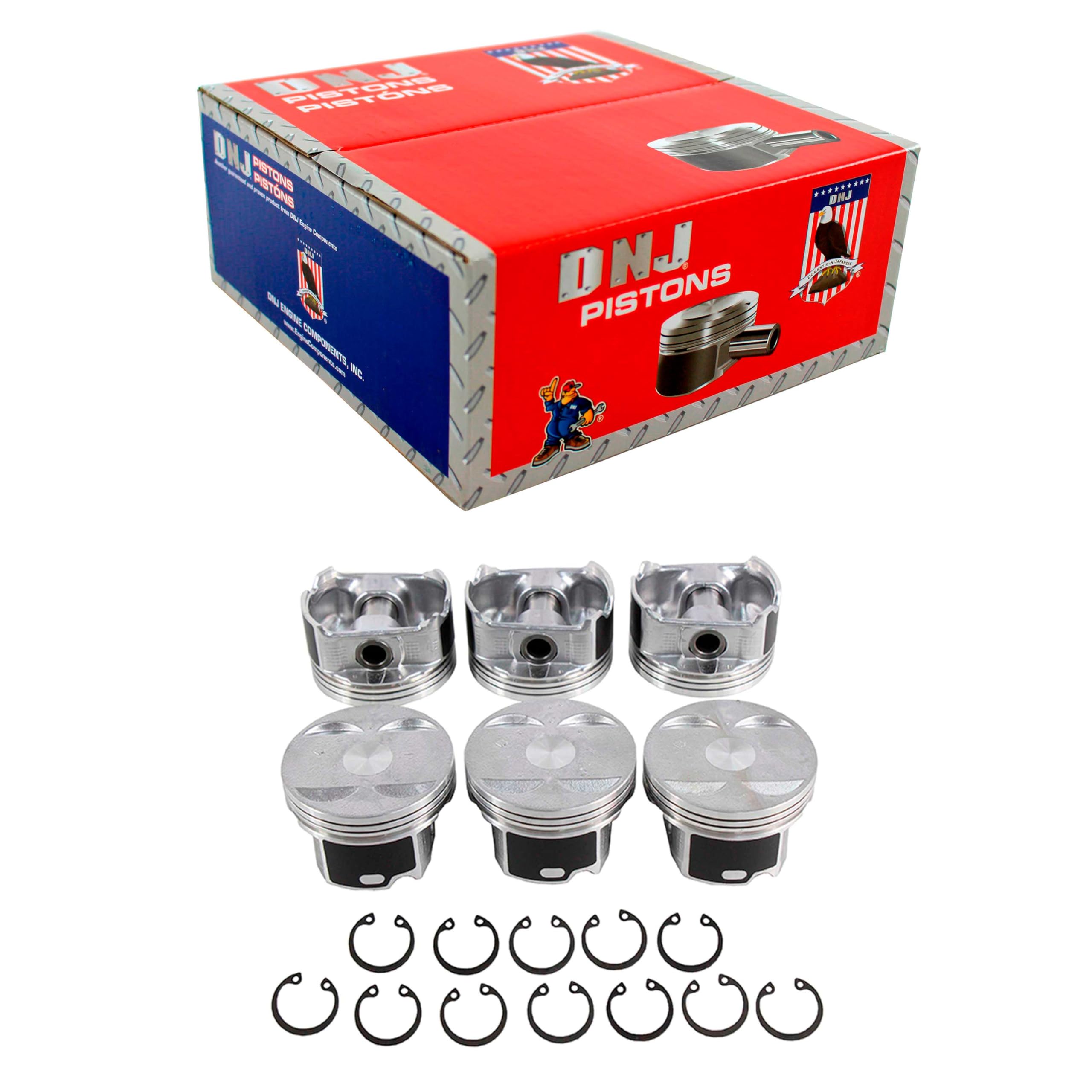 DNJ P268A.20 Oversize Piston Set for 2008-2011 Honda Accord, Crosstour, Pilot 3.5L V6