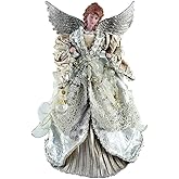 Santa's Workshop 3035 Gilded Angel Treetopper, Multi, 16"