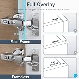 Lookka Cabinet Hinges 2 Pack Concealed Full Overlay 15x12x3cm Nickel view 5