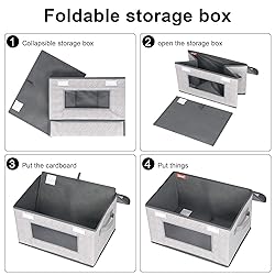 Univivi [4-Pack Fabric Storage Boxes Collapsible
