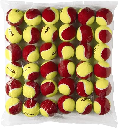 Wilson Starter Red 36 Pack Tennis Balls Soft Bounce for Beginners