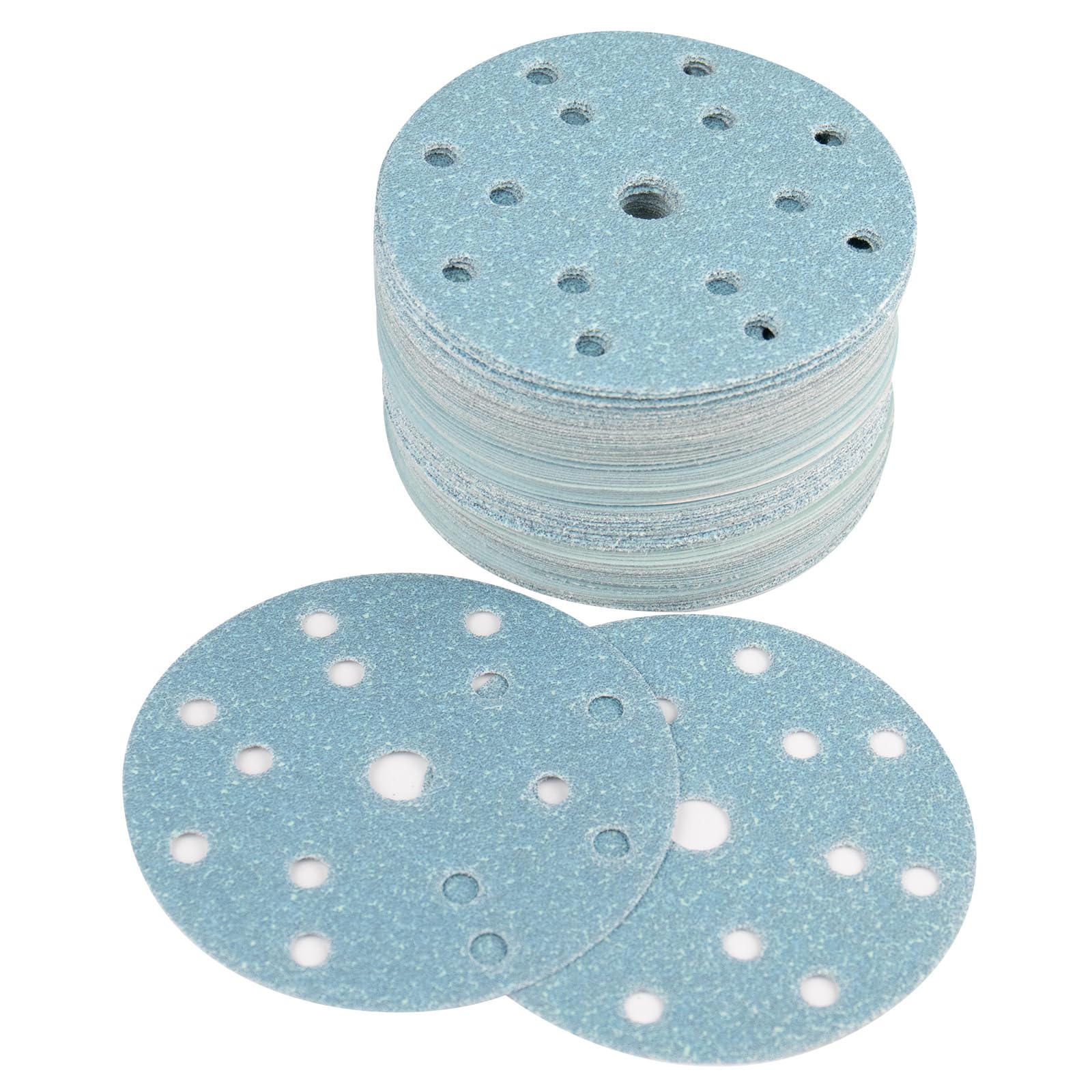 150mm Sanding Discs,6 Inch15 Holes Sanding Disc Pads, 400 Grit Hook and Loop Sanding disc for Wood Metal Car Sanding and Polishing,Orbital Sanding Discs(100Pcs）