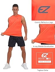 EZRUN Men's Workout Sleeveless Shirts Quick Dry