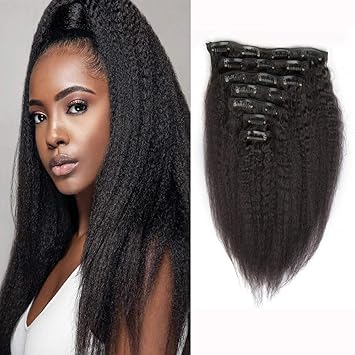 Amazon Com Laavoo 12 Inch Kinky Straight 100 Remy Human Hair