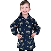 JAN &amp; JUL Waterproof Puddle-Dry Rain Jacket for Kids | Raincoat with Hood for Girls and Boys, Thin Liner, Windproof, PFAS-Free, with Safety Reflective Stripes, Cold Rated 5&deg;C