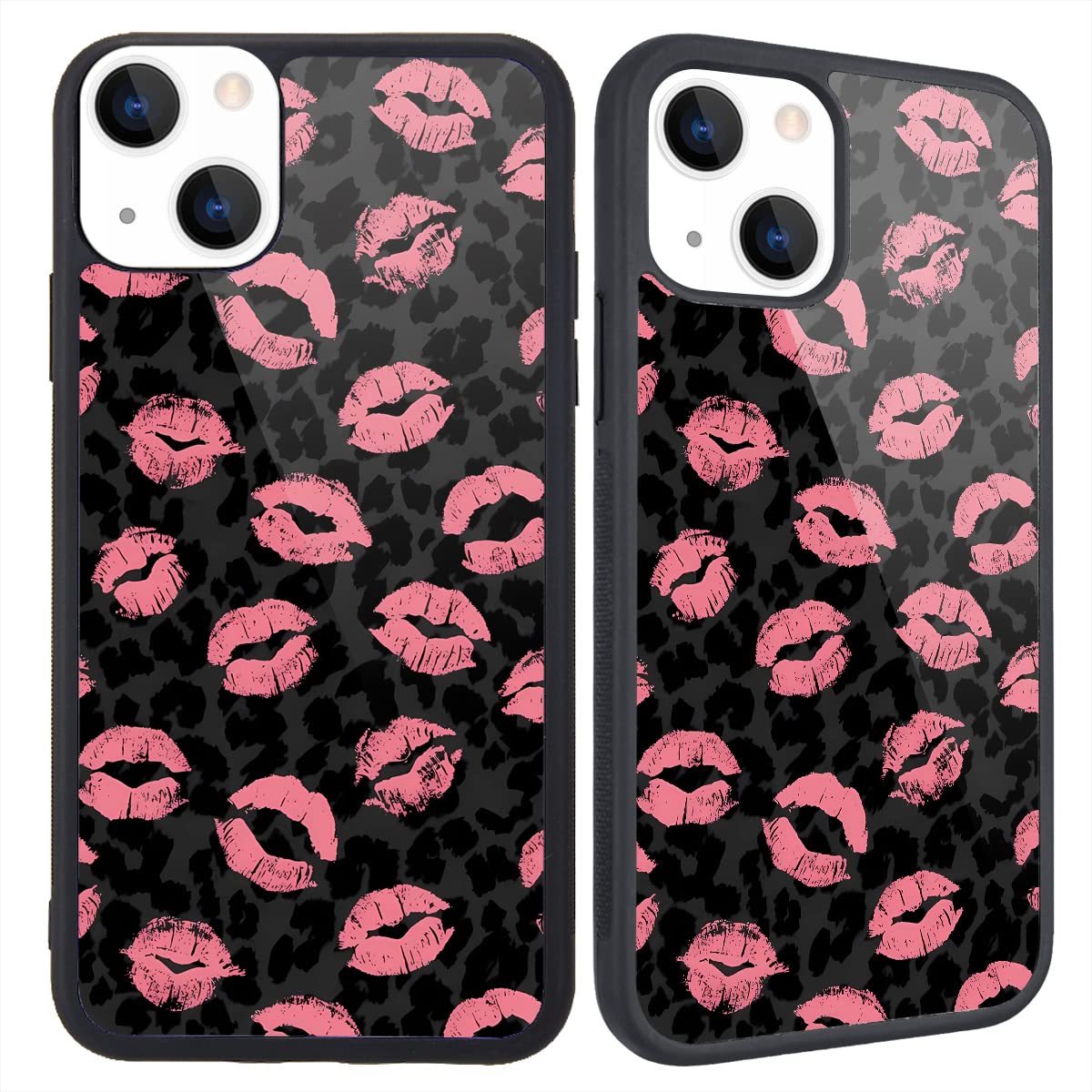 MAYCARI Funny Red Lips Pattern Compatible with iPhone 11 Pro Max Case for Women Girls, Hard Back Cover with Urban Design Soft TPU Bumper Protective Phone Case