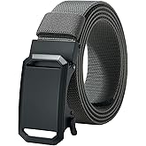 LionVII Ratchet Elastic Stretch Belts, 1 3/8" Belt for Men with Automatic Buckle for Men, Adjustable Trim to Fit 27-49" Waist