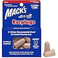 Mack's Ultra Soft Foam Earplugs, 10 Pair - 32dB Highest NRR, Comfortable Ear Plugs for Sleeping, Snoring, Work, Travel and Lo