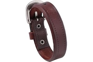SHIMERITI Punk Rock Retro Alloy Belt Buckle Wristband Pu Leather Adjustable Cuff Bracelet