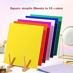 Adrattnay Acrylic Sheets 1/8 Thick, 10Pcs 12 x 12