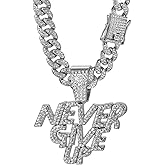 Miami Cuban Chain Ice Tiger Head Miami Cuban Link Chain Necklace - Gold/Silver Plated Cubic Zirconia Hip-Hop Jewelry Gift For Men
