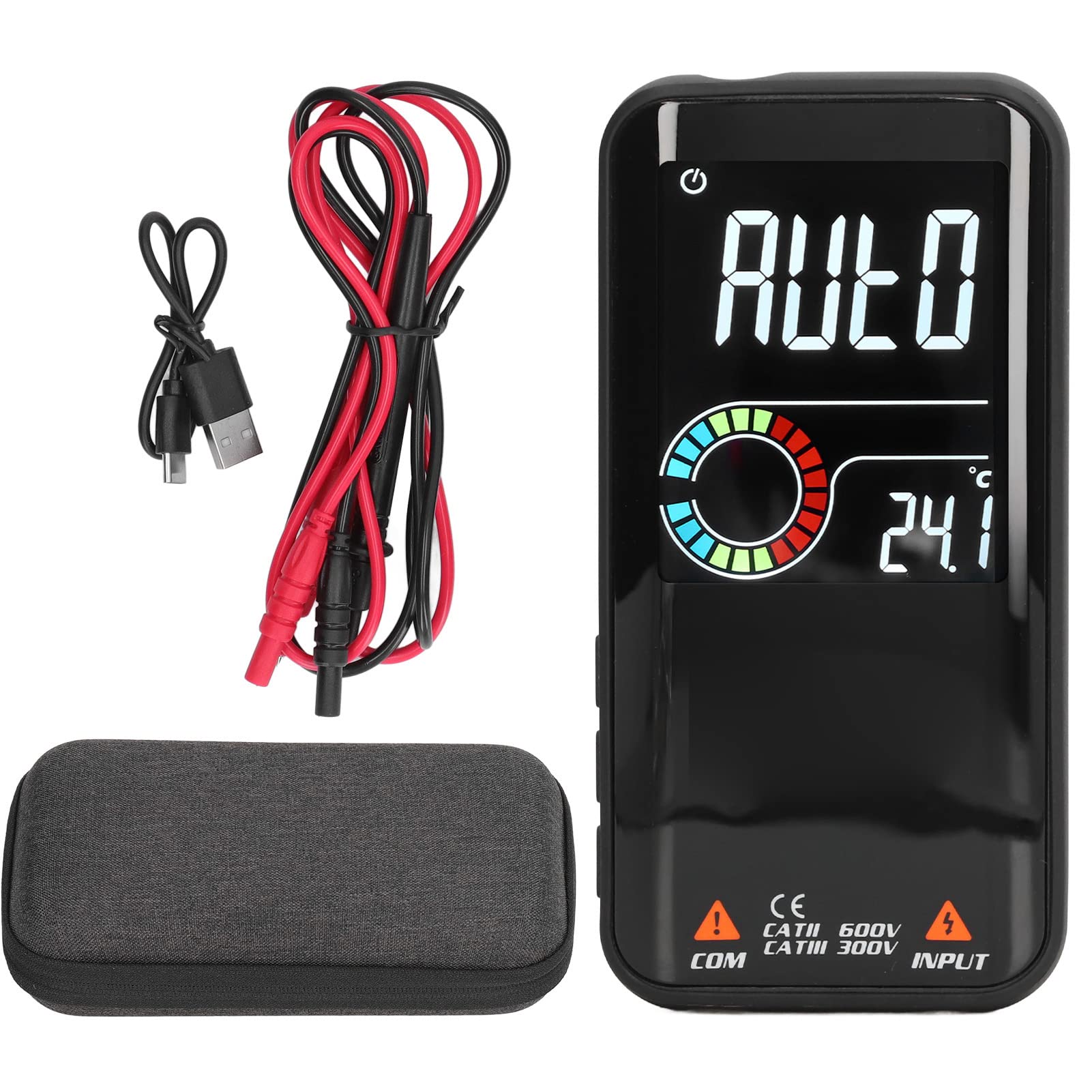 BSIDE S11 Digital Multimeter Auto-Range Voltage Tester with Continuity, Capacitance, Frequency Meter and NCV Live Wire Detector, Rechargeable, 9999 Counts