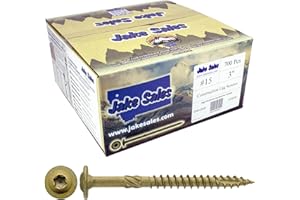 Jake Sales #15 x 3 Construction Lag Screw Exterior Coated Torx/Star Drive Heavy Duty Structural Lag Screw Far Superior to Common Lag Screws (Full Box 700 Screw Count) Modified Truss Washer Head