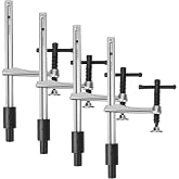 4 Pcs Welding Table Clamps with T-handle Maximum Opening 6-1/2 Inch | Throat Depth 3-1/4'' Fits 5/8" (16mm) Welding Table Holes Rapid Fixture Setup Heavy‑Duty Screw Clamp for Workbench Welding