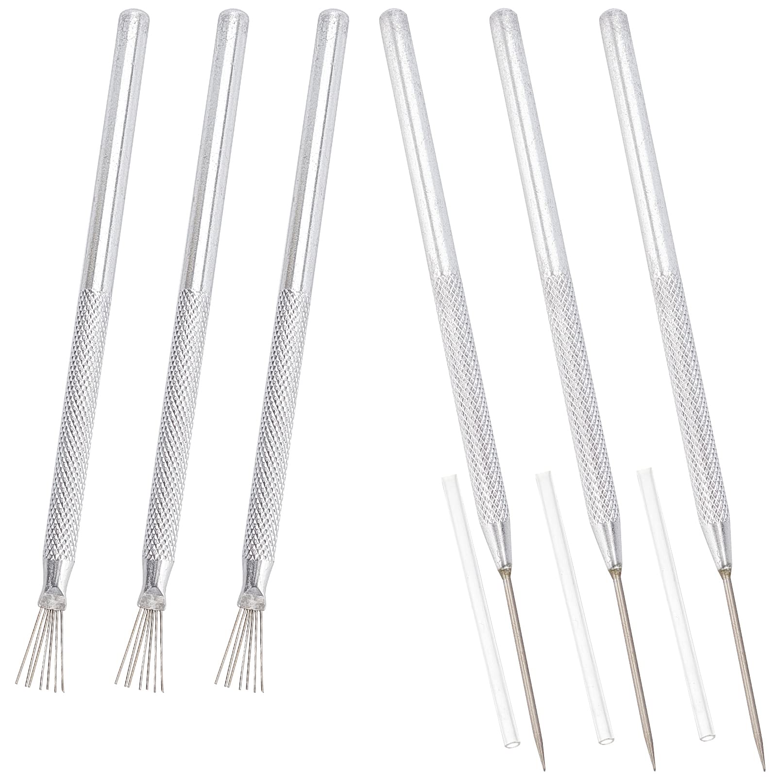 GORGECRAFT 2 Style 6PCS Clay Needle Ceramic Detail Tools Pottery Sculpture Needle Detail Tool Clay Modeling Sculpture Playdough Pro Needle Texture Tools for Carving Scraping Modeling & Other