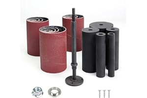 scottchen PRO 4-1/2’’ Drill Press Sanding Spindle Kit,Spindle Sander Drum Kit with Bottom Support Bracket