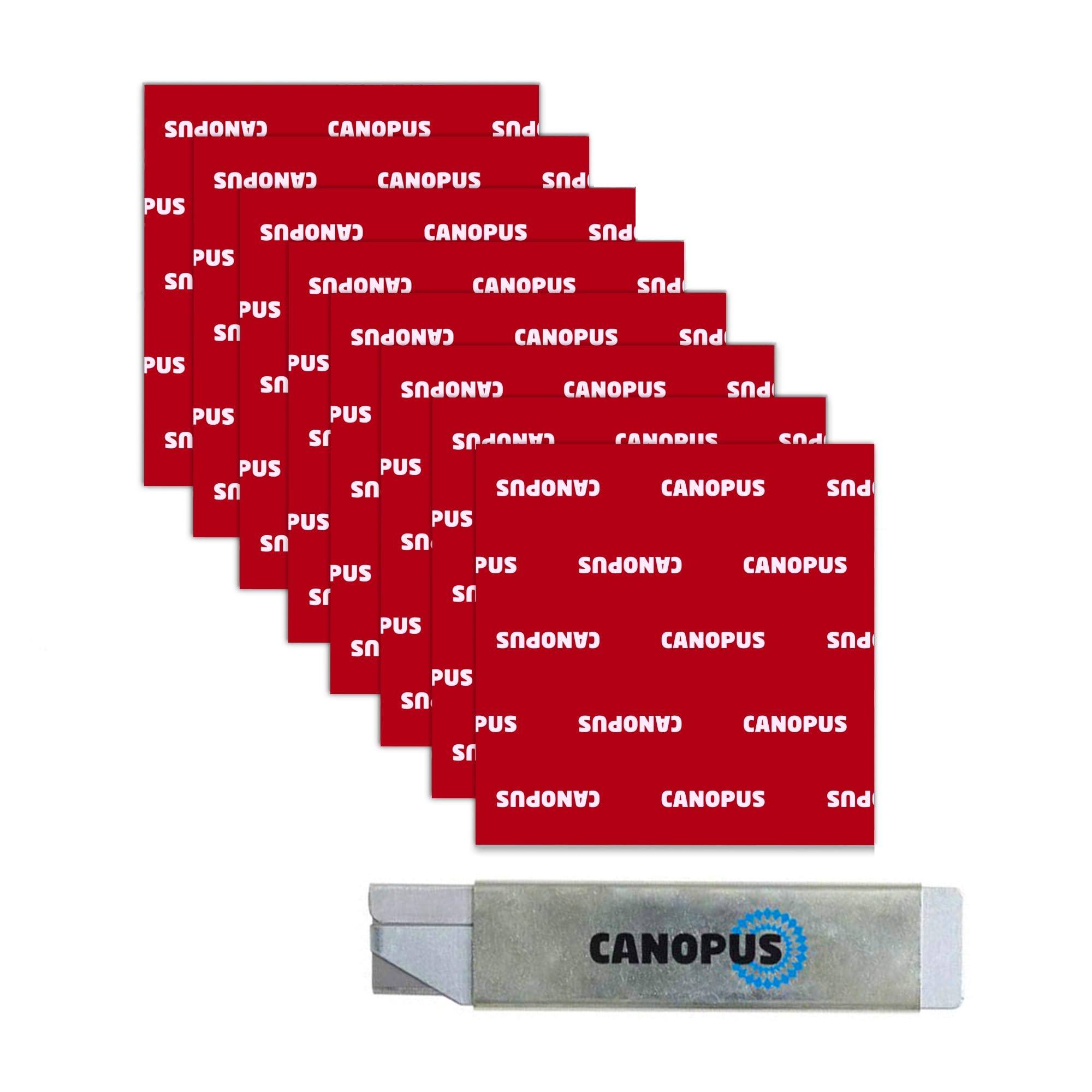 CANOPUS Double Sided Pads Heavy Duty 76mm x 76mm, 8-PCs, Waterproof Number Plate Sticky Pads, Ideal for Home, Office Decor, Black