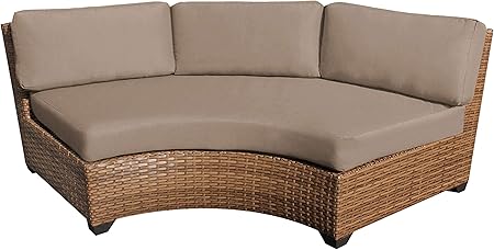 Amazon Com Tk Classics Laguna Curved Armless Sofa Wheat Garden