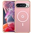ANNSD for Google Pixel 9 Pro XL Case, Magnetic Shockproof Case, Translucent Protective Slim for Pixel 9 Pro XL 6.8”(Pink)