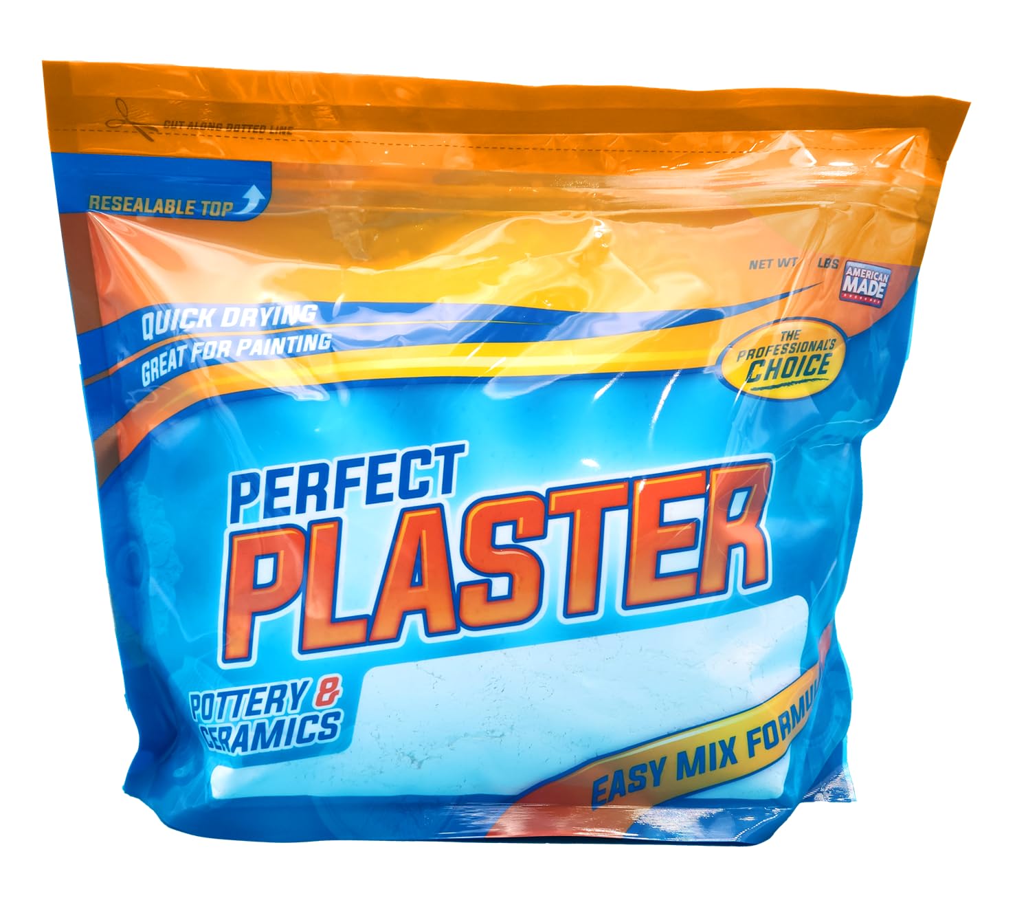 Perfect Plaster Non-Toxic, Color-Blendable, Mix with Water Pottery & Ceramic Casting Material - 4 Pound