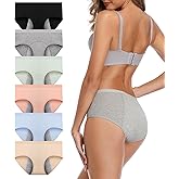 JojoQueen Period Underwear for Women Menstrual Panties Cotton Postpartum Easy Clean Teens Brief