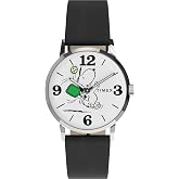 Timex Unisex Peanuts Marlin Pickleball 38mm Watch - Black Strap White Dial Silver-Tone Case