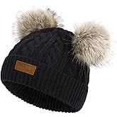Century Star Toddler Beanie Baby Girls Winter Hat - 6-36 Months Warm Knit Pom Pom Hats for Gils Boys