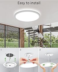 zemty 2Pack 16.5 Inch LED Ceiling Light Flush