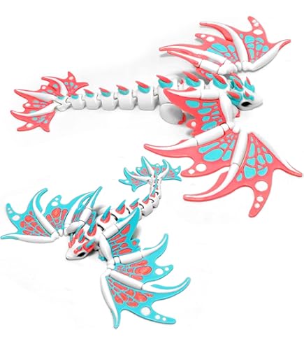 Dragón Articulado Impreso En 3D – Decoración Fantástica Y Juguete Fidget | Fabricación Francesa Para Amantes De La Fantasía