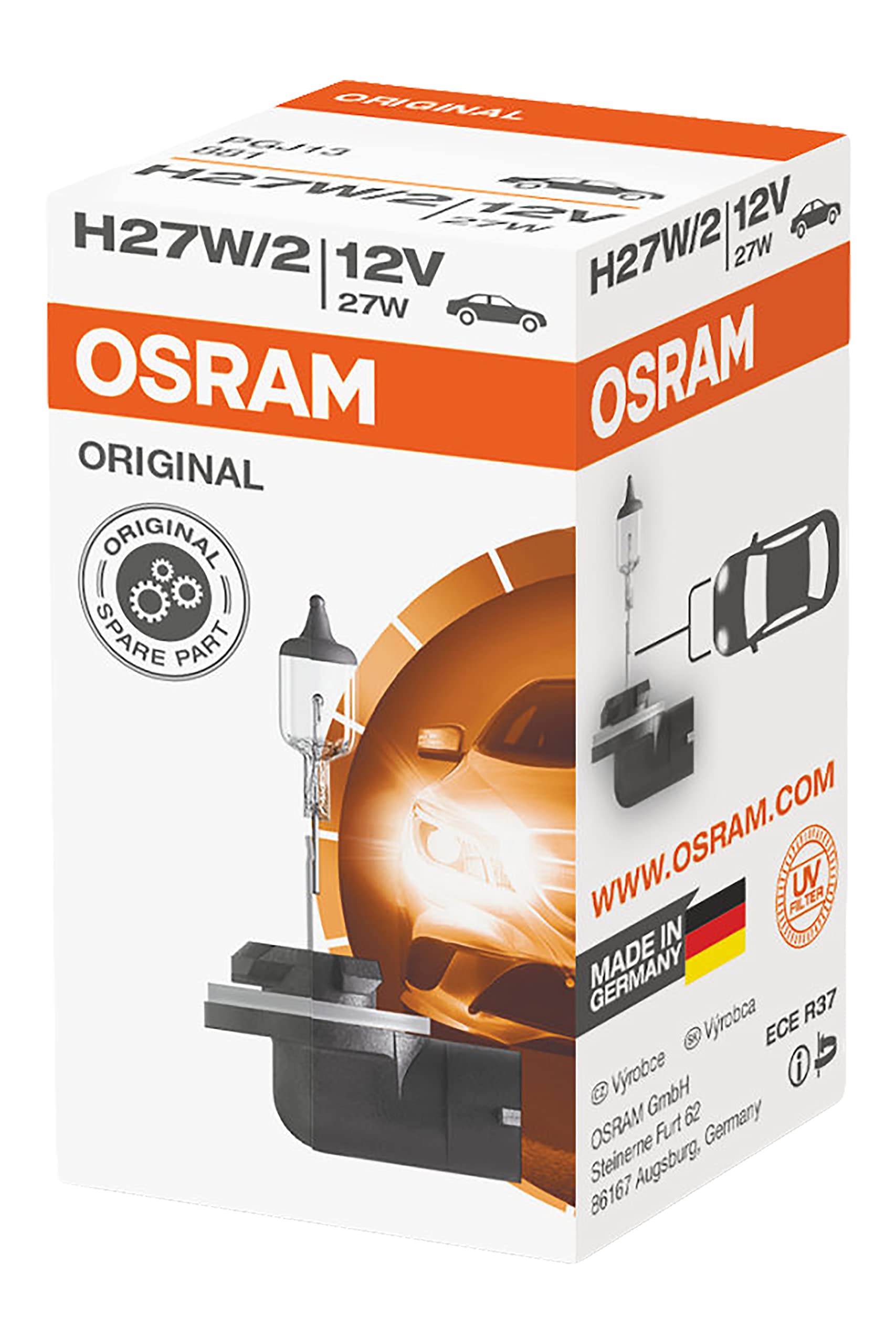 OSRAM Original Equipment H27/2-881 bulb in a single box