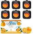 6 Pack Citrus Car Air Fresheners - Long Lasting Vent Clips for Men & Women