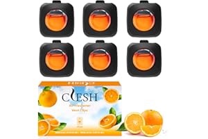 CLESH Car Air Fresheners, 6 Pack, Citrus, Car Fresheners Vent Clips, Long Lasting Air Freshener for Car, Car Refresher for Men Women