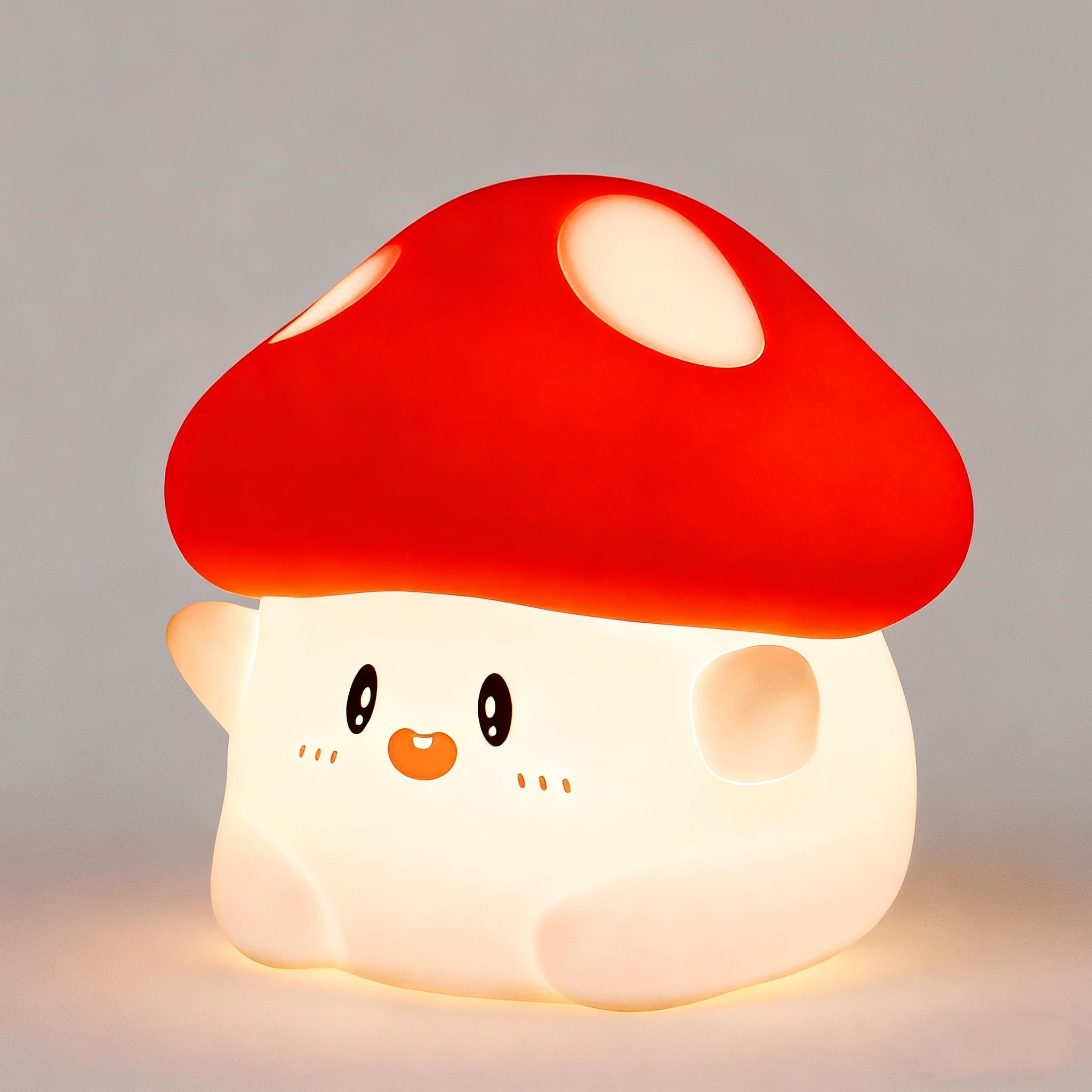 NICE POINT Night Light for Kids, Cute Nursery Mushroom Light, Squishy Silicone Lamp Up for Boys and Girls,Kawaii LED Nightlight for Toddler Bedroom and Kid Room Decor.