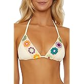 ISABELLA ROSE Women's Standard 1969 Triangle Bikini Top, Adjustable, Tie Back, Swimwear Separates, Natural