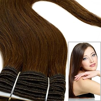 4 Chocolate Brown Full Head Remy Human Hair Weaves Weft Silky