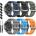 Silicone Band for Garmin Enduro 3 2/Fenix 8/tactix 8 AMOLED 51mm/Fenix 7X/6X, 26mm Quickfit Sprot Watch Strap Replacement for Fenix 7X pro sapphire solar/6X pro/5X/5X plus/epix Pro/Descent Mk2i