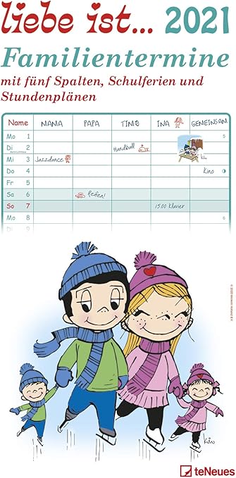 Liebe ist Familientermine - Kalender 2021 - teNeues-Verlag