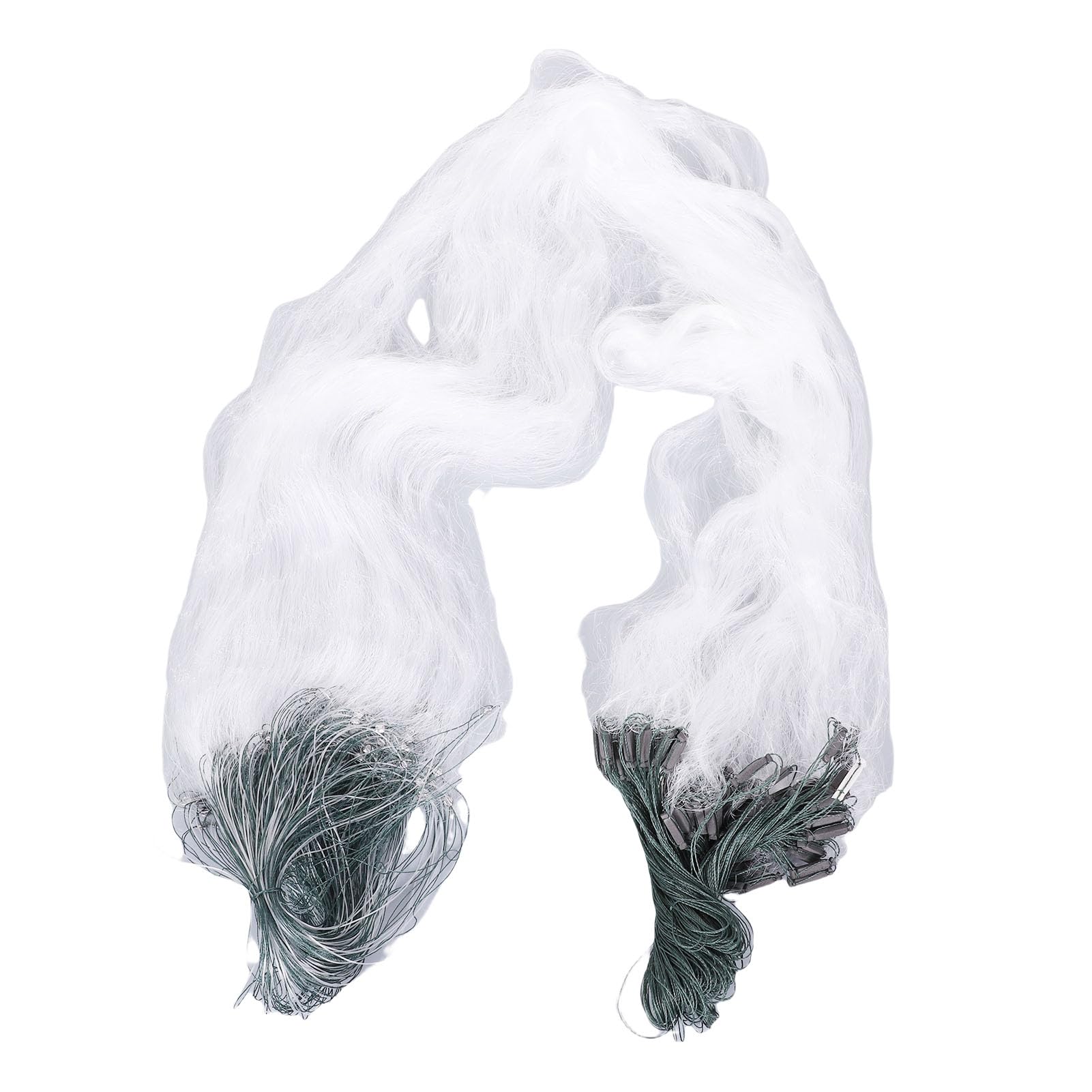 Zerodis Fishing Net, 50m Length 1.5m Height 3 Layers Heavy Nylon Fishing Net with Float Fishing Accessories Small Mesh Sink Net Practical Tool Gifts for Man Father(3 fingers)